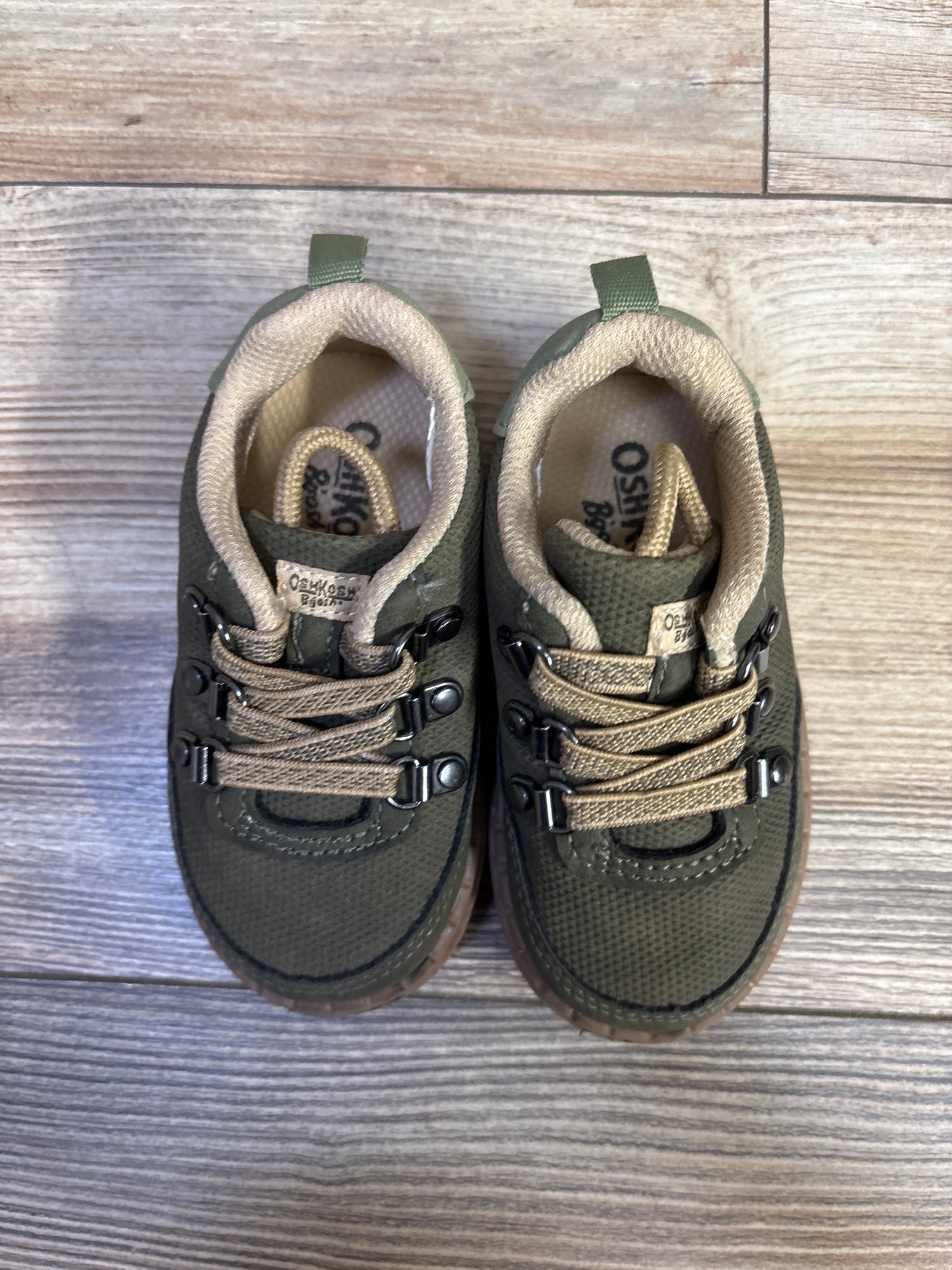 OshKosh Heidy Toddler Boys' Casual Slip-On Sneakers Olive sz 5c