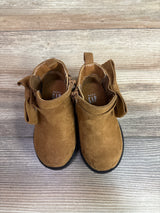 Baby Gap Vegan Suede Bow Ankle Boots Brown sz 4c