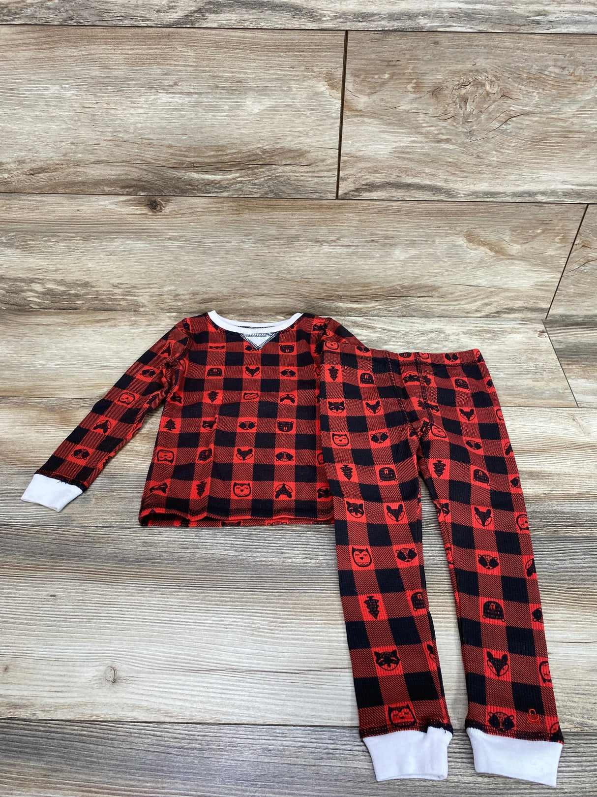 Cuddl Duds 2pc Thermal Shirt & Pants Set Red sz 2-3T