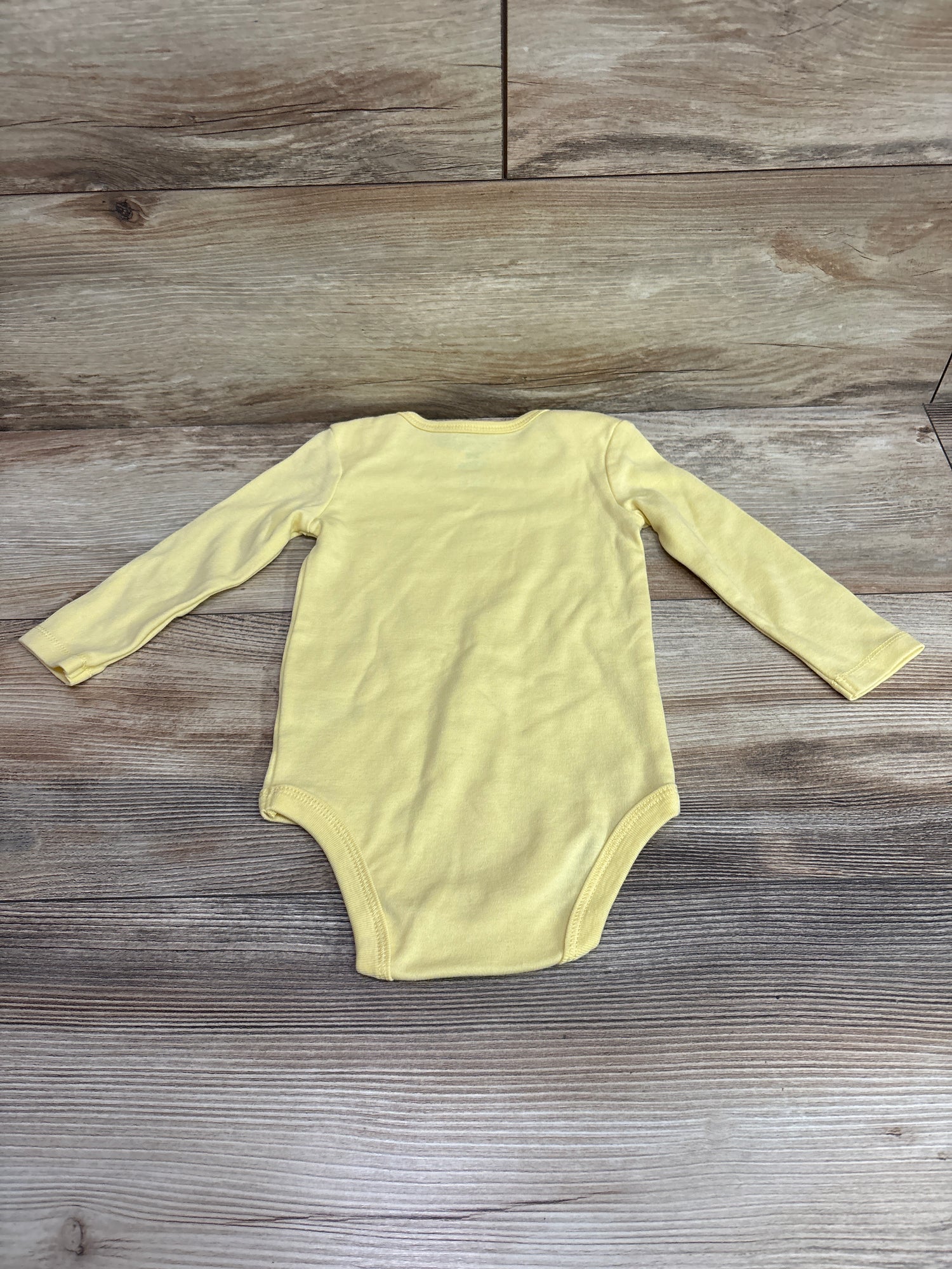 Disney Baby Winnie The Pooh Long Sleeve Bodysuit Yellow sz 9m