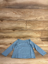 NEW Okie Dokie Ruffle Long Sleeve T-Shirt Western Blue sz 4T