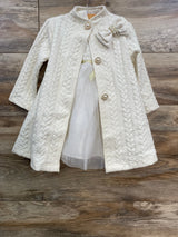 NEW Blueberi Boulevard 2pc Dress Coat & Tulle Dress White sz 3T