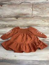 Little Co Embroidred Dress Rust sz 2T