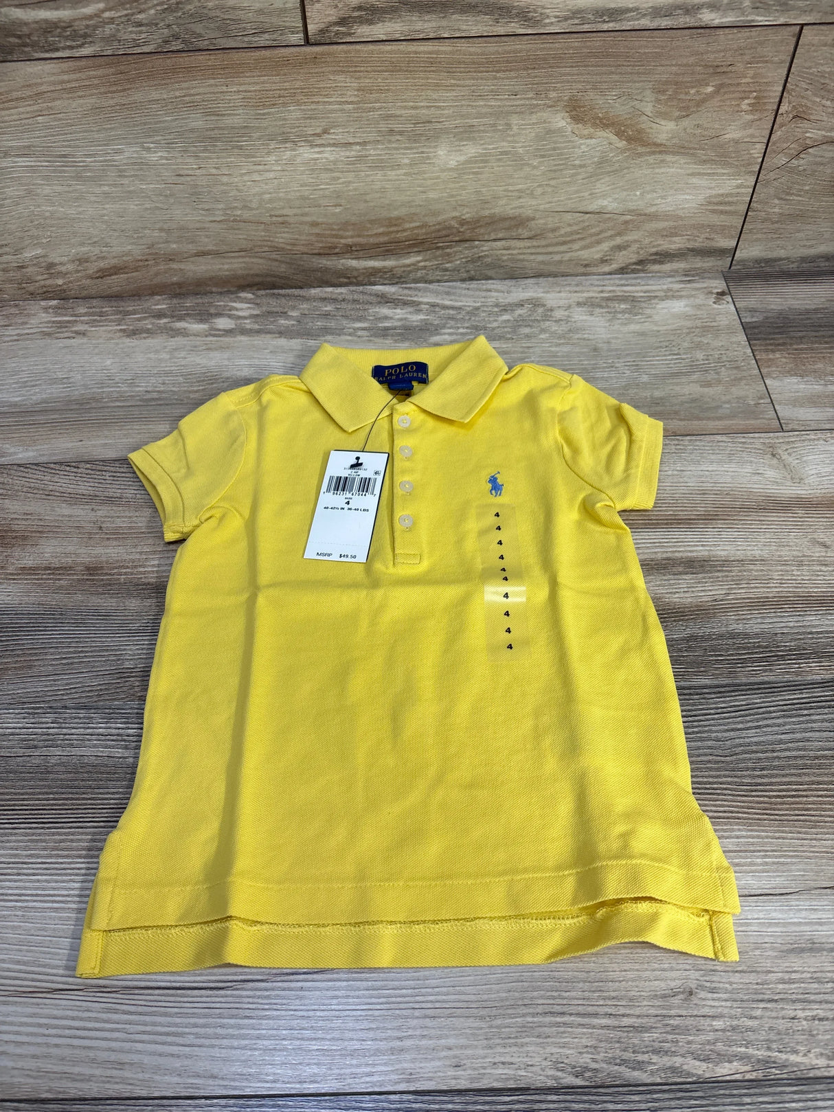 NEW Ralph Lauren The Iconic Cotton Mesh Polo Shirt in Yellowfin sz 4T