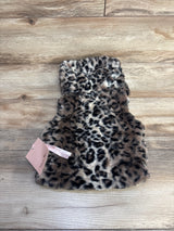 NEW Widgeon Plush Leopard Print Ear Pompom Vest Brown sz 12m
