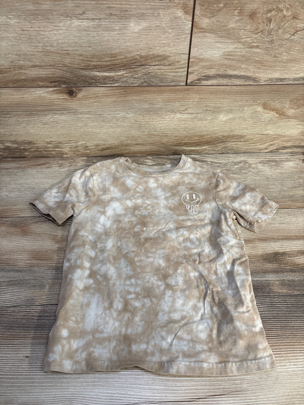 Tommy Bahama Embroidered Smiley Face Shirt Beige sz 5/6T