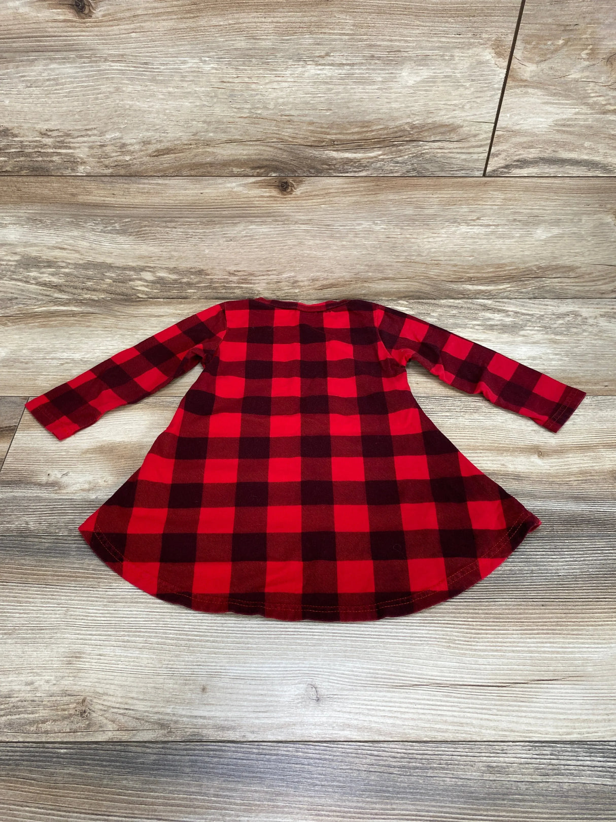 Red/Black Buffalo Check Long Sleeve Dress sz 6-9m - Me n Mommy To Be