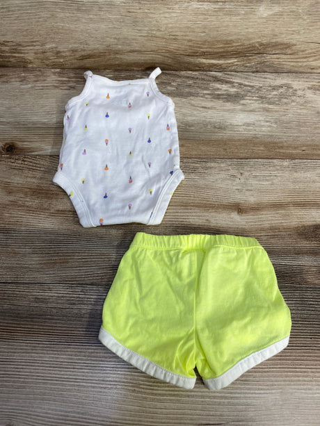 Carter's 2pc Ice Cream Bodysuit & Shorts White sz Newborn - Me n Mommy To Be