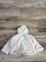 Margua Fluffy Textured Hooded jacket Ivory sz 12m