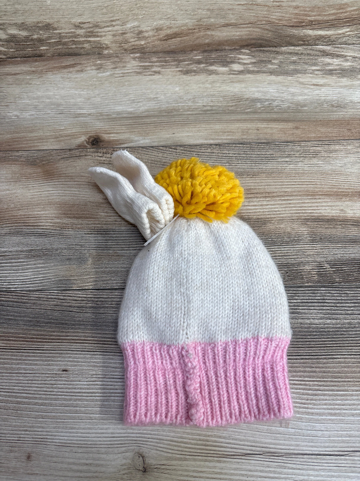 NEW Cat & Jack Knit Beanie & Mittens Set Pink sz 0-6m