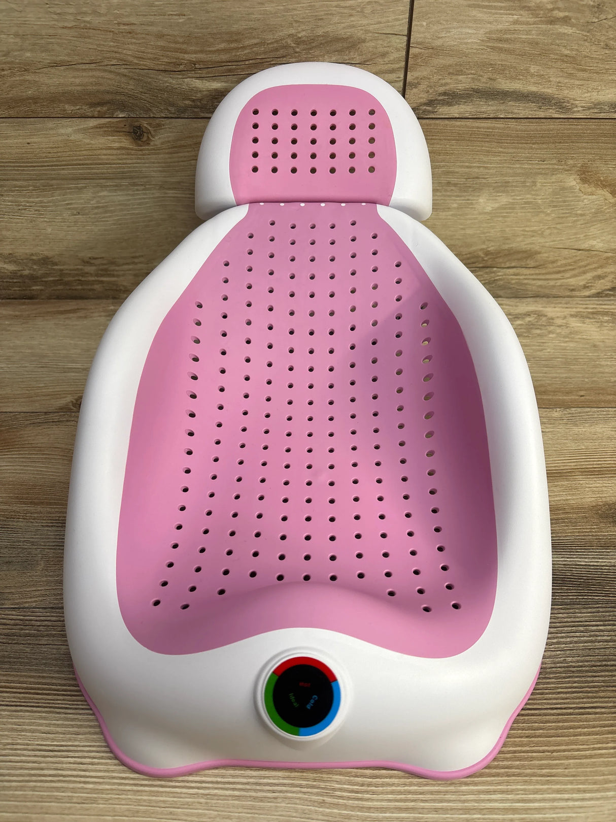 MAIKKB Newborn Baby Bath Support w/ Thermometer - Pink