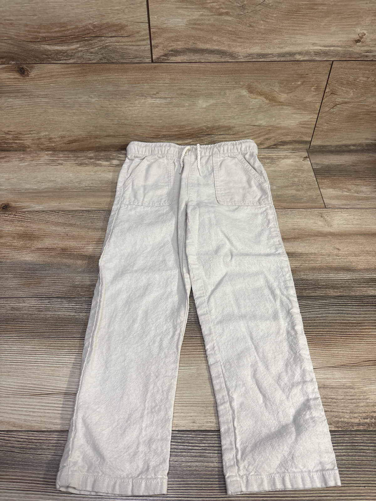 Old Navy Drawstring Linen-Blend Pants Beige sz 5T