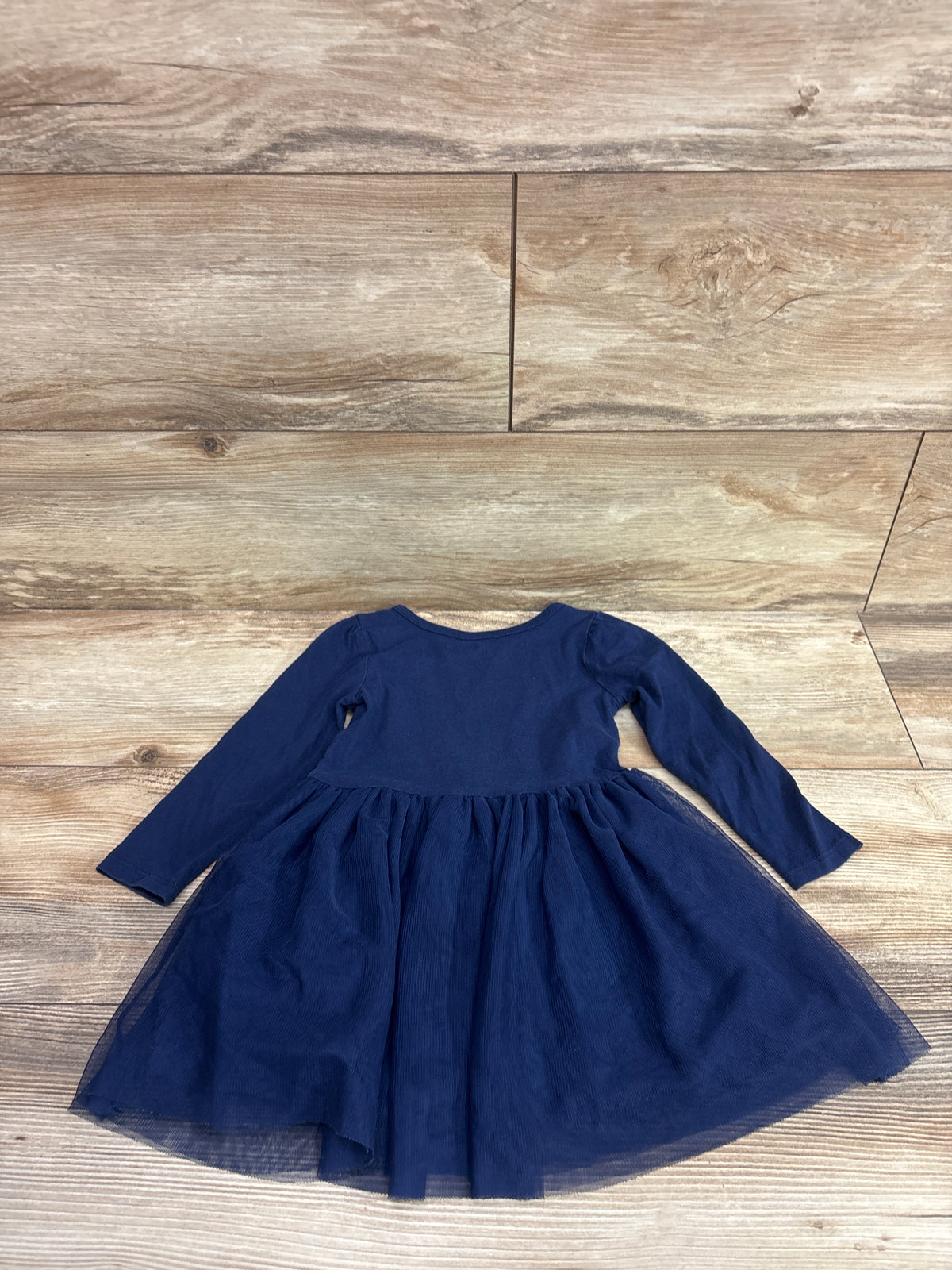 Carter's Long Sleeve Tulle Dress Navy sz 2T