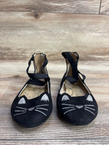 Cat & Jack Trinity Ankle Strap Ballet Flats Black sz 7c