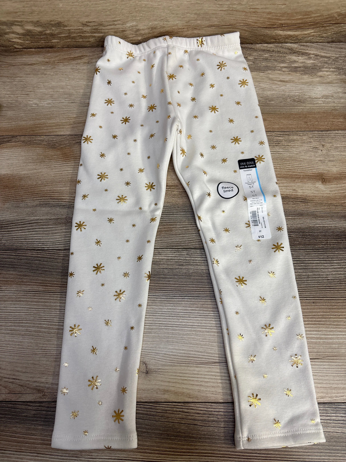 NEW Okie Dokie Polar Bear Snow Fleece Lined Legging sz 5T