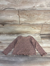Cat & Jack Ribbed Long Sleeve Leopard Shirt Brown sz 18m