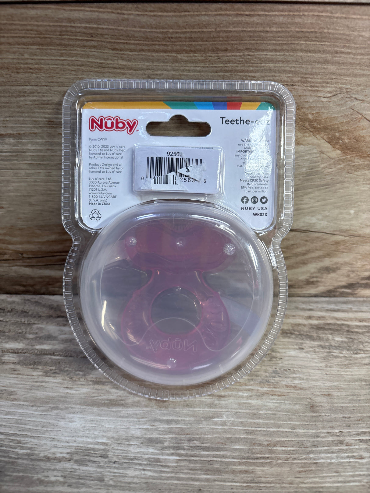 NEW Nuby Teethe-eez Silicone Teether, Pink
