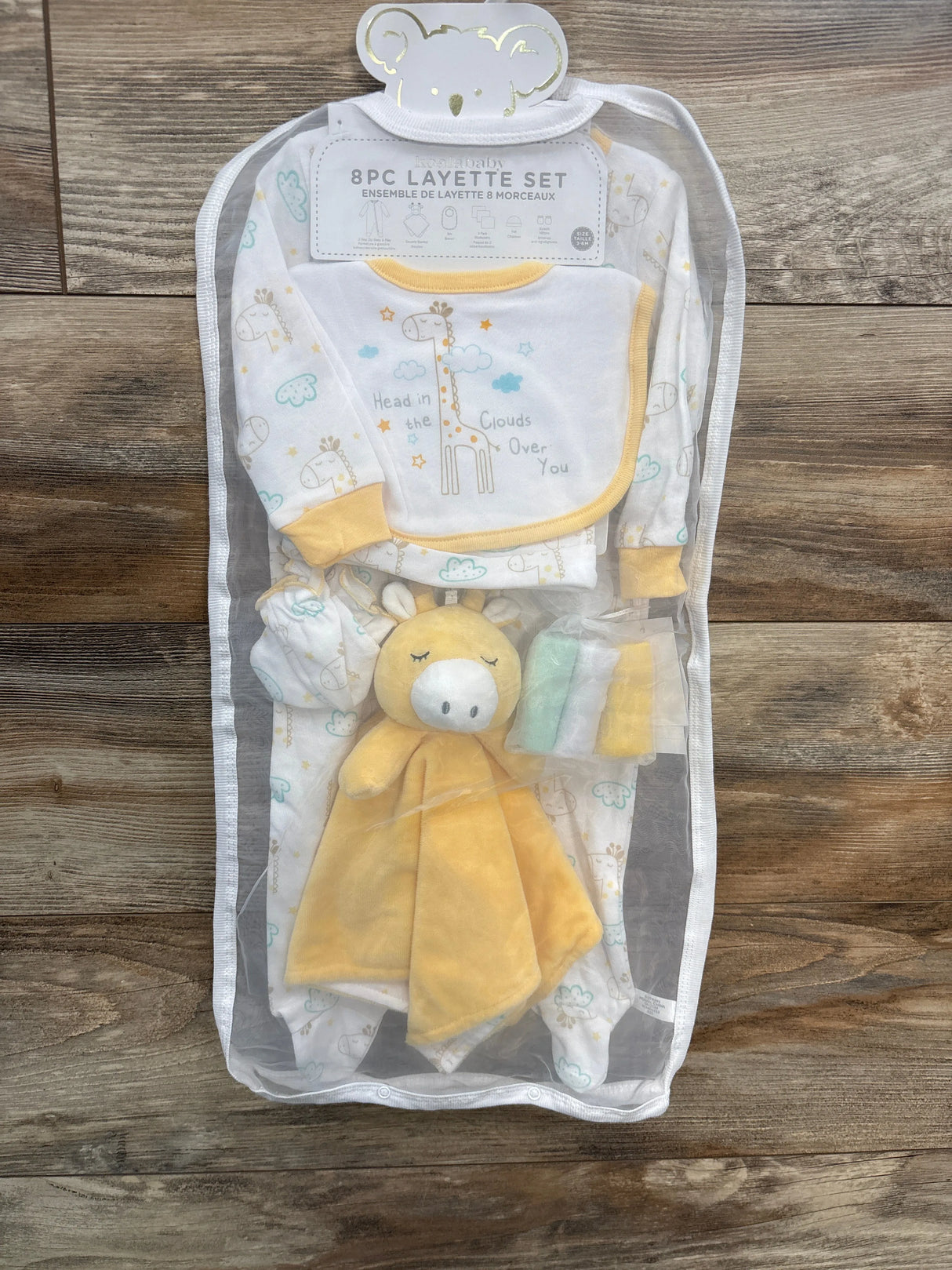 NEW Koala Baby 8pc Layette Set Yellow sz 3-6m