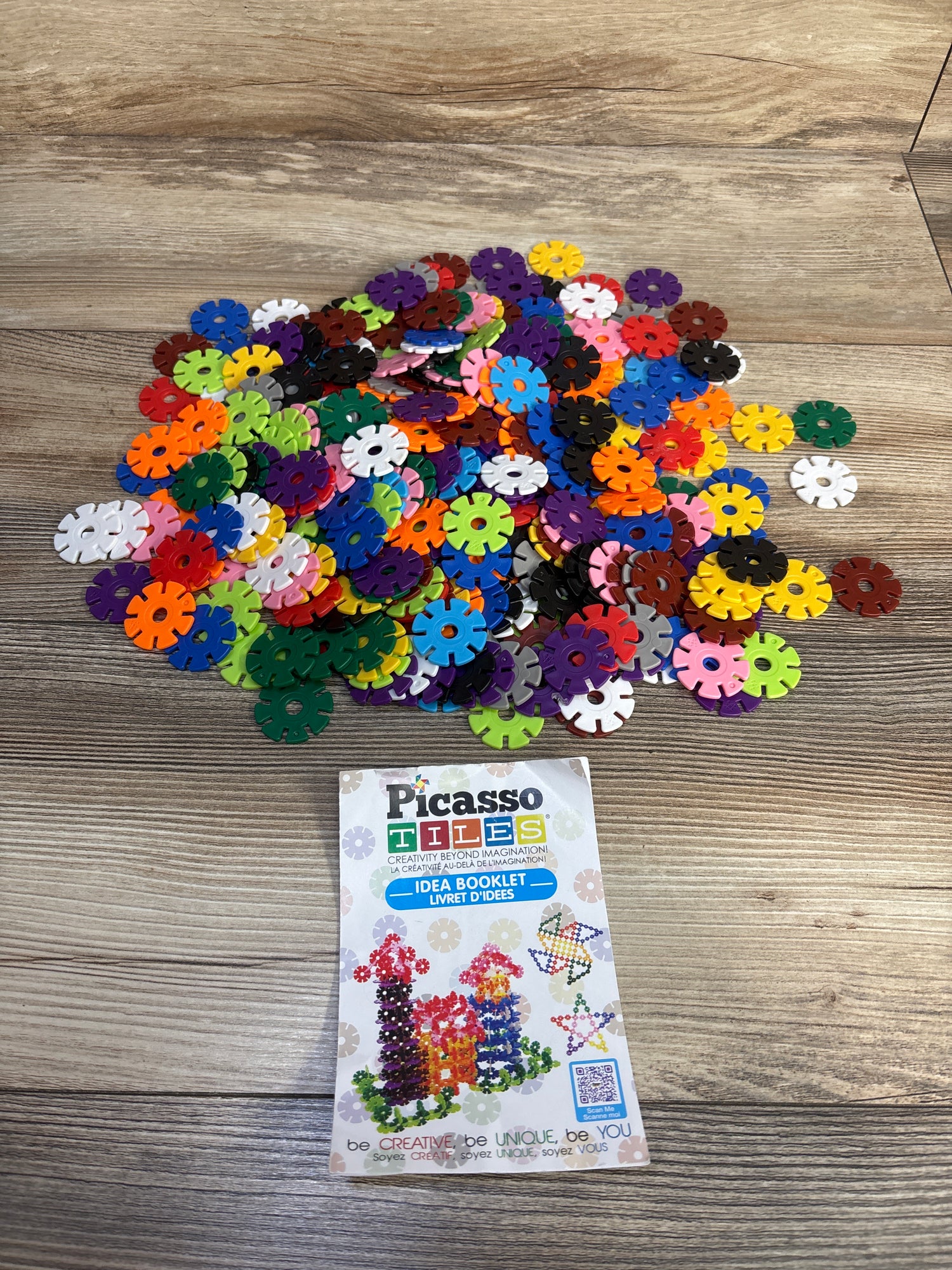 Picasso Tiles 250ct+ Building Chips Interlocking Disc Construction Blocks