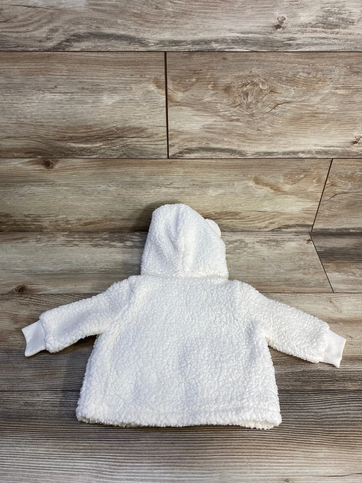 Tucker + Tate Cozy Hooded Faux Sherling Jacket Cream sz 3m