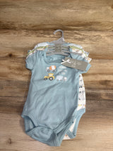 NEW Le Top Bebe 4pk Bodysuit Set Blue sz 3-6m