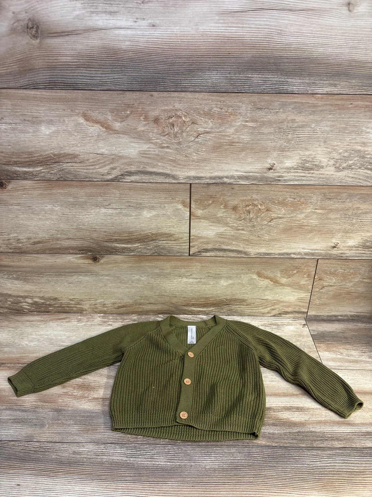 Modern Moments Knit Button-Up Cardigan Green sz 24m