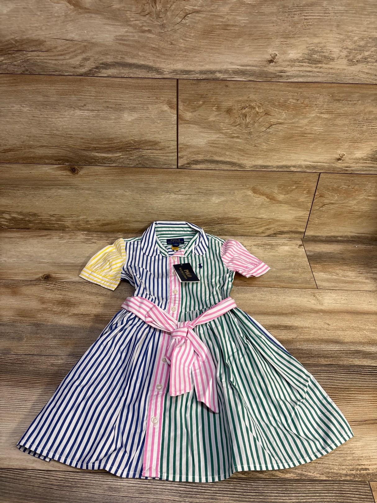 NEW Polo Ralph Lauren Striped Cotton Fun Shirtdress White sz 4T