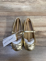 NEW Janie & Jack Gold Metallic Bow Ballet Flat sz 9c