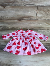 Old Navy Heart Print Sweatshirt Dress Pink sz 18-24m