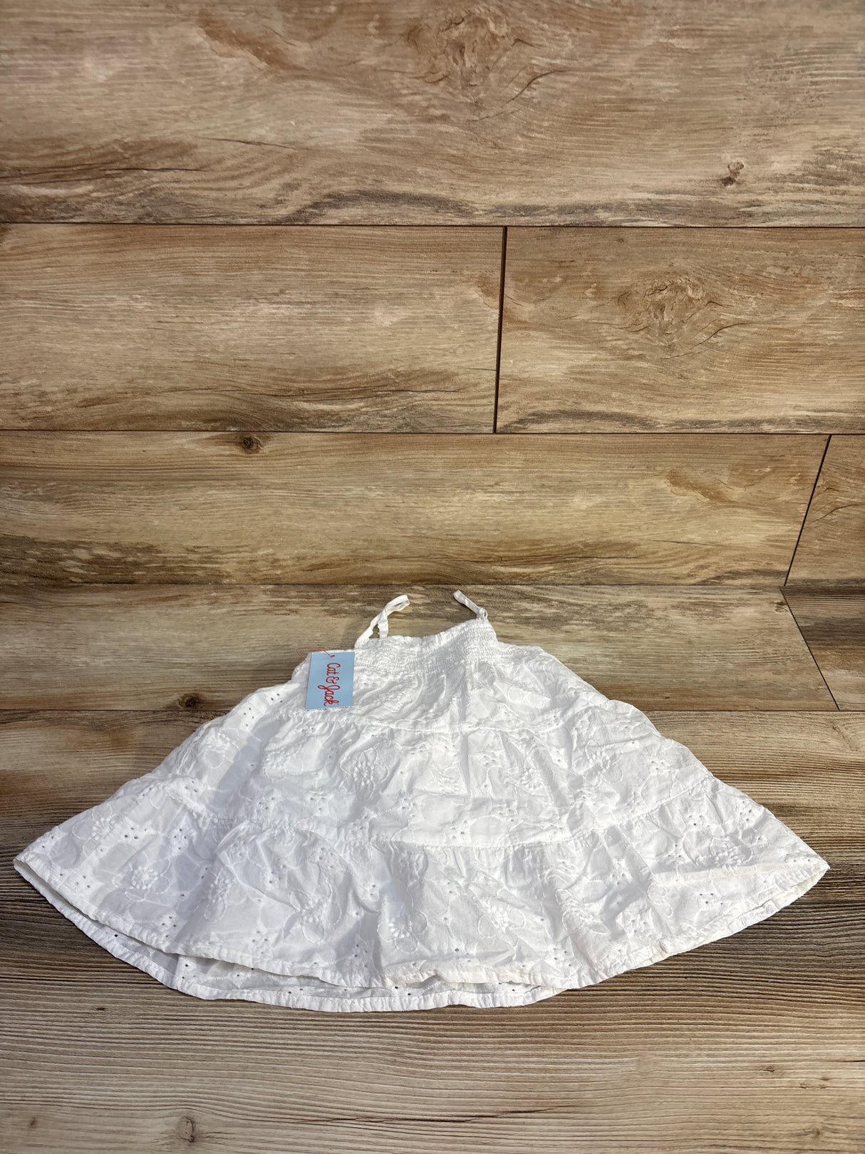 NEW Cat & Jack Eyelet Embroidered Dress White sz 12m