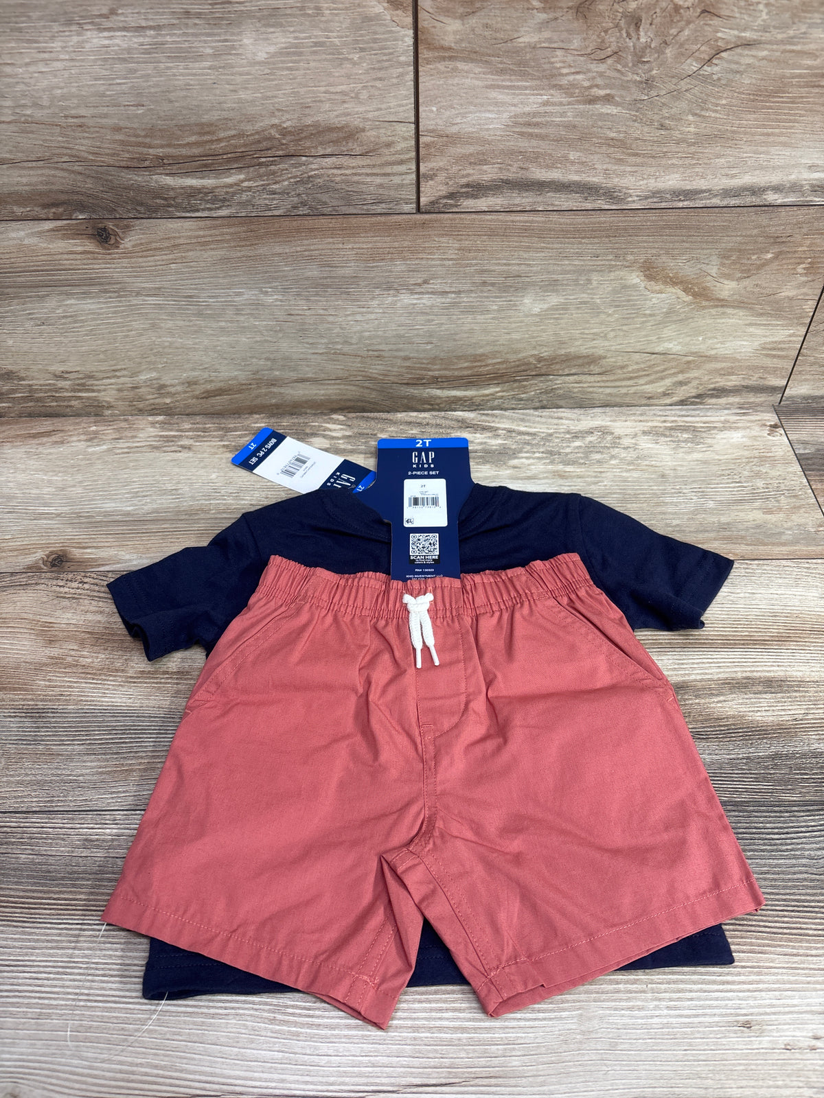 NEW Baby Gap 2pc Shirt & Shorts Set Navy sz 2T