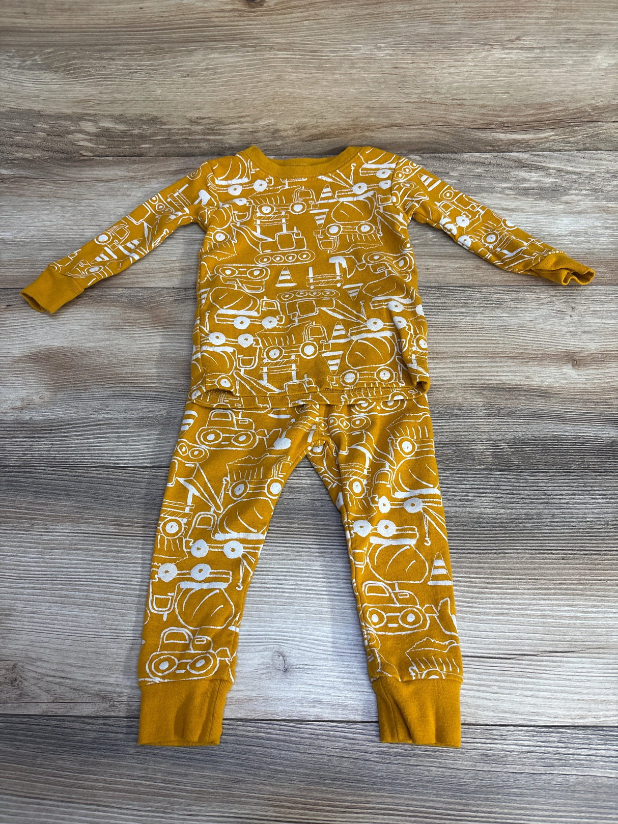 Carter's 2pc Construction Pajama Set Yellow sz 12m - Me n Mommy To Be