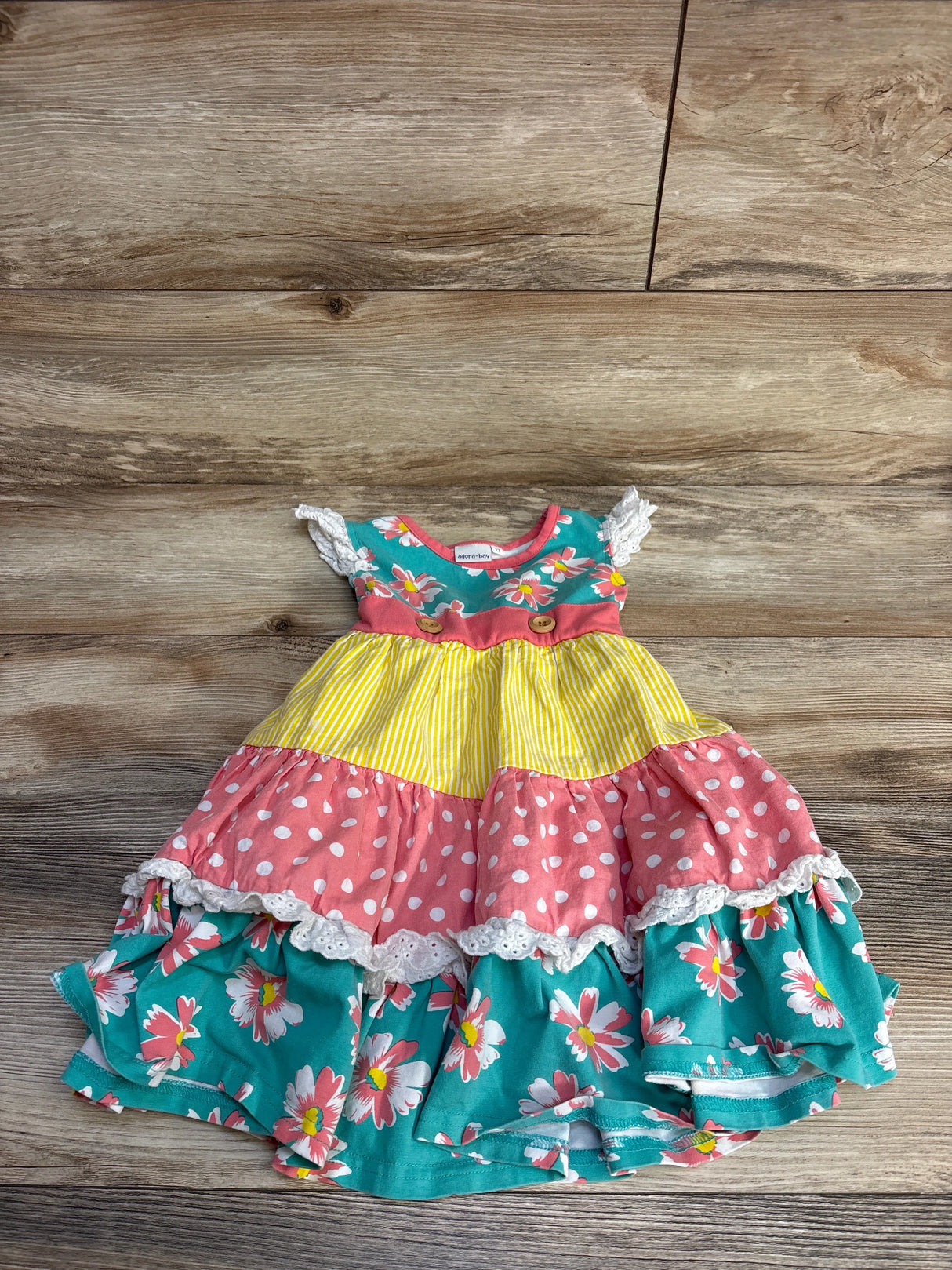 adora-bay Tiered Floral Dress sz 3T