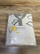 NEW Burt's Bees Baby Beekeeper Wearable Blanket White sz Medium/6-12m