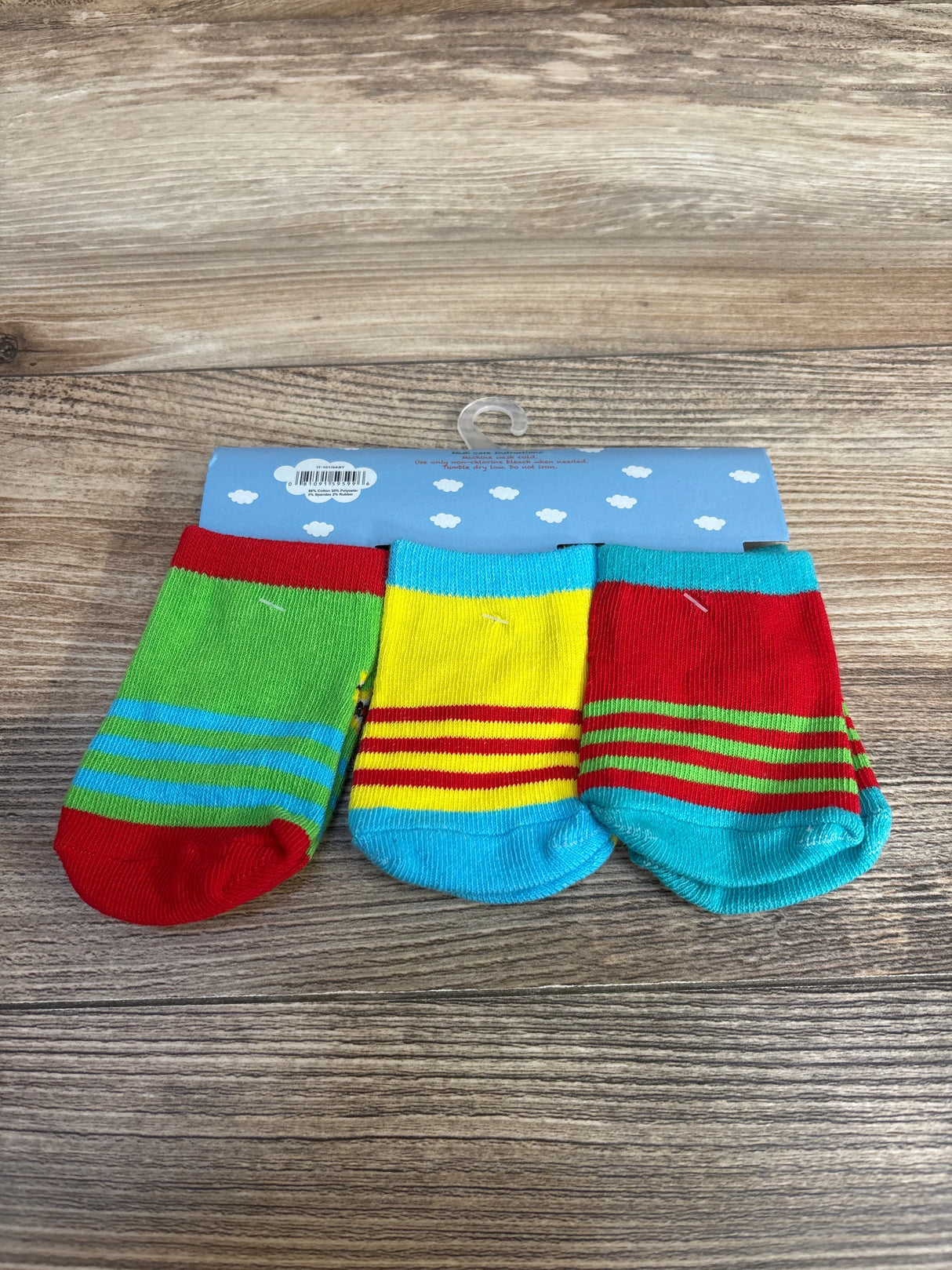NEW 3pk Monster Face Baby Socks sz 0-12m