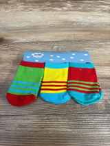 NEW 3pk Monster Face Baby Socks sz 0-12m