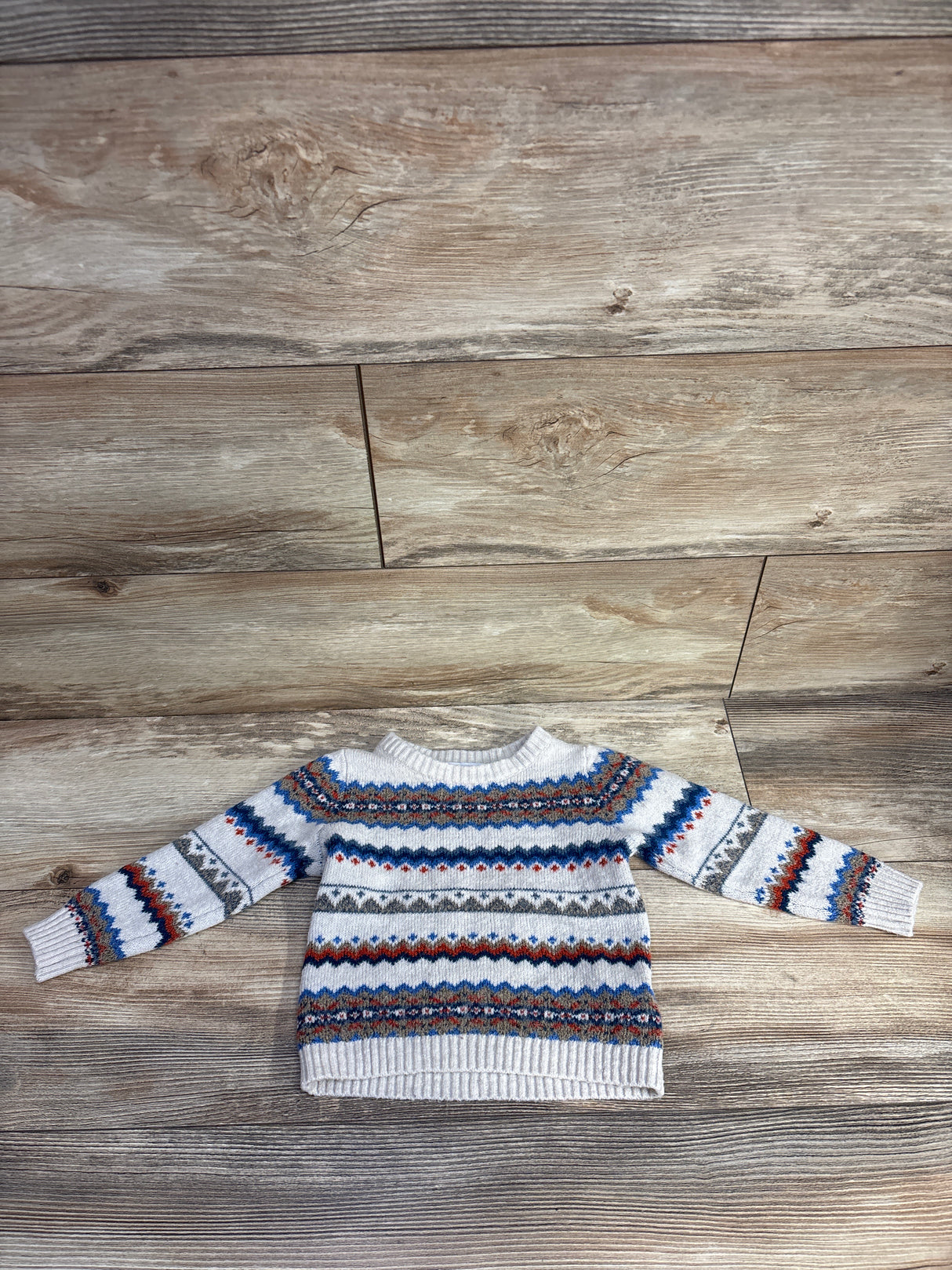 Old Navy Fair Isle Knitted Sweater Grey sz 18-24m