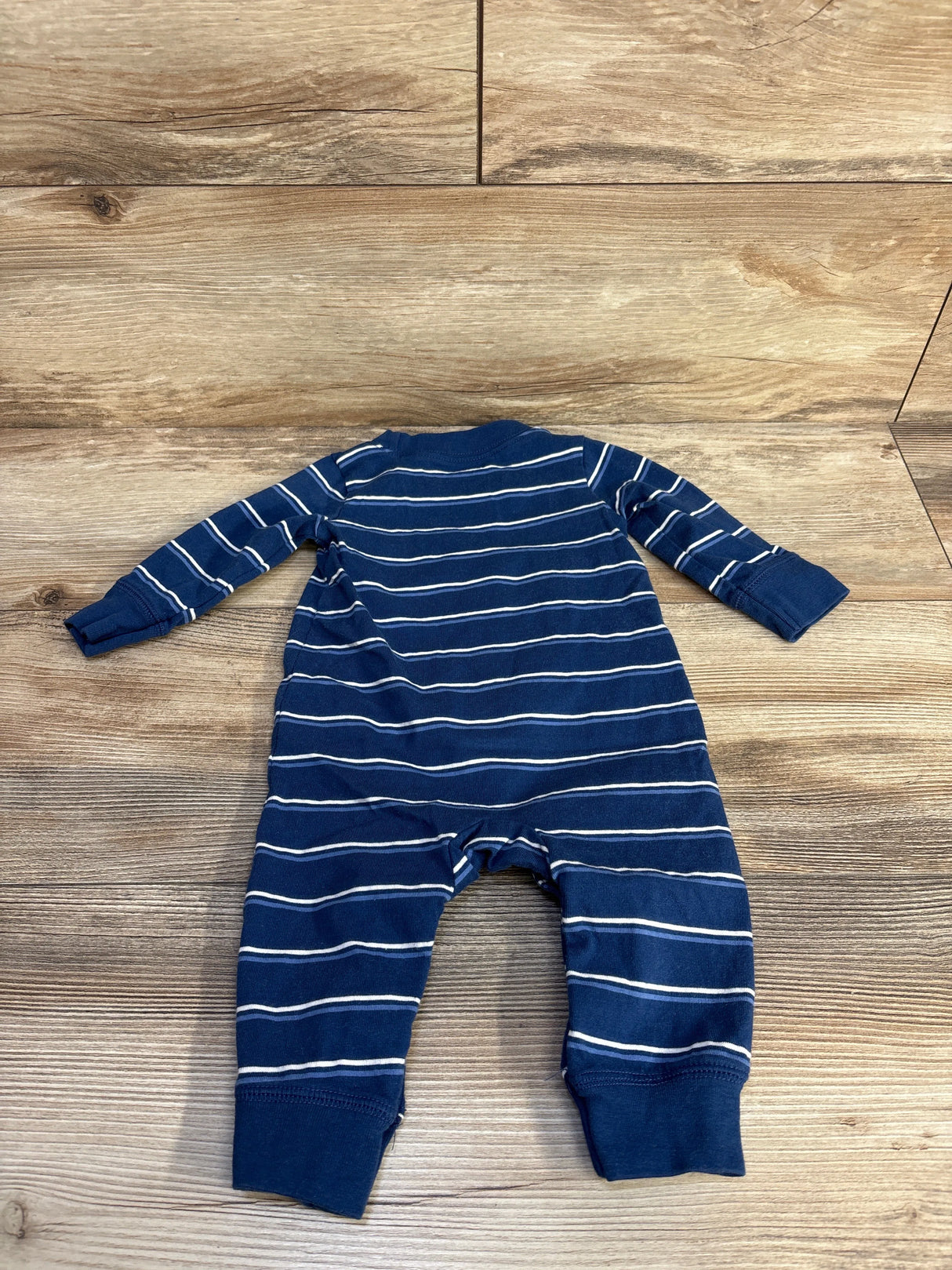 Just One You Striped Coverall Blue sz 6m - Me n Mommy To Be