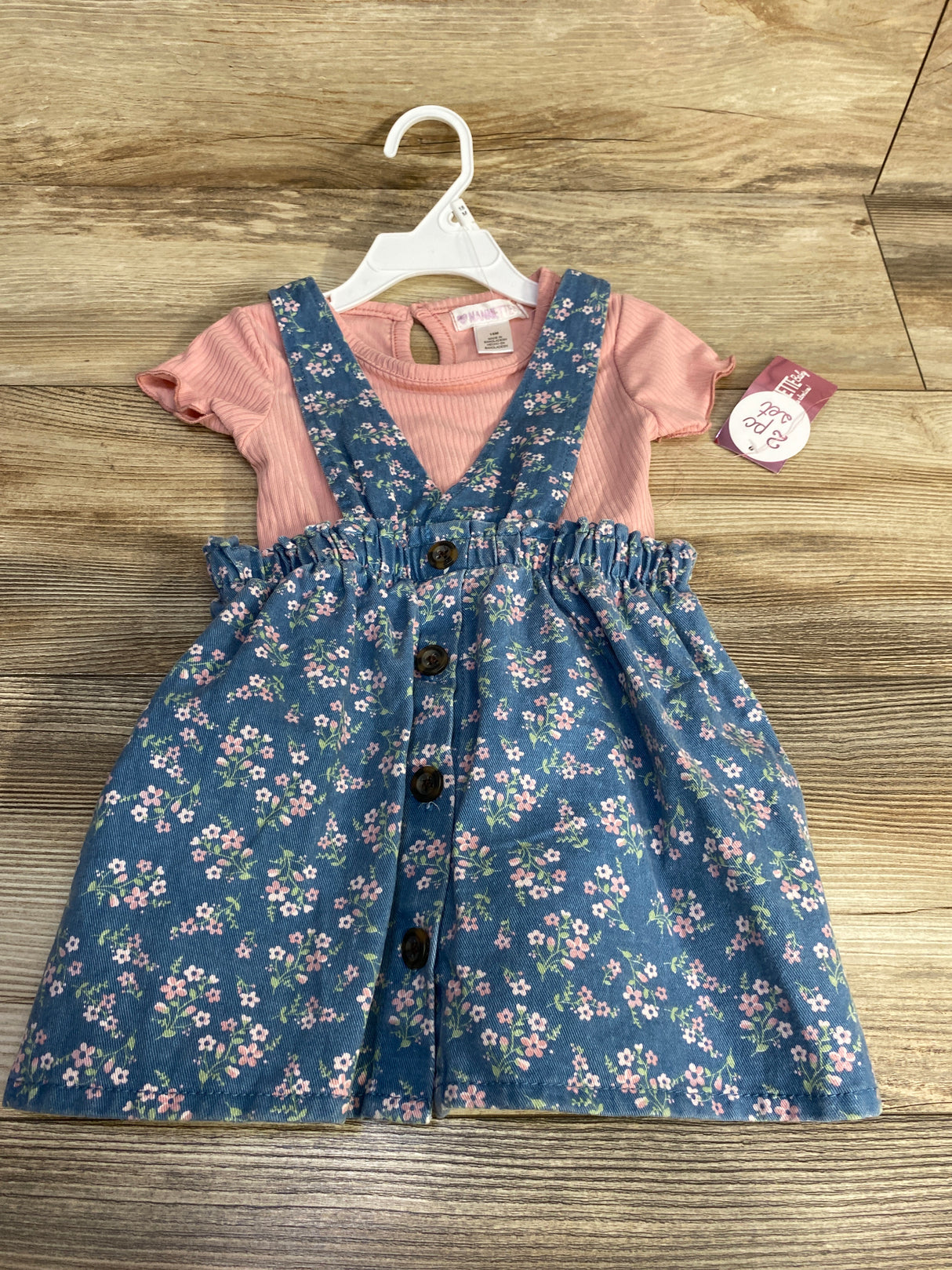 NEW Nannette 2pc Bodysuit & Skirt Pink sz 18m