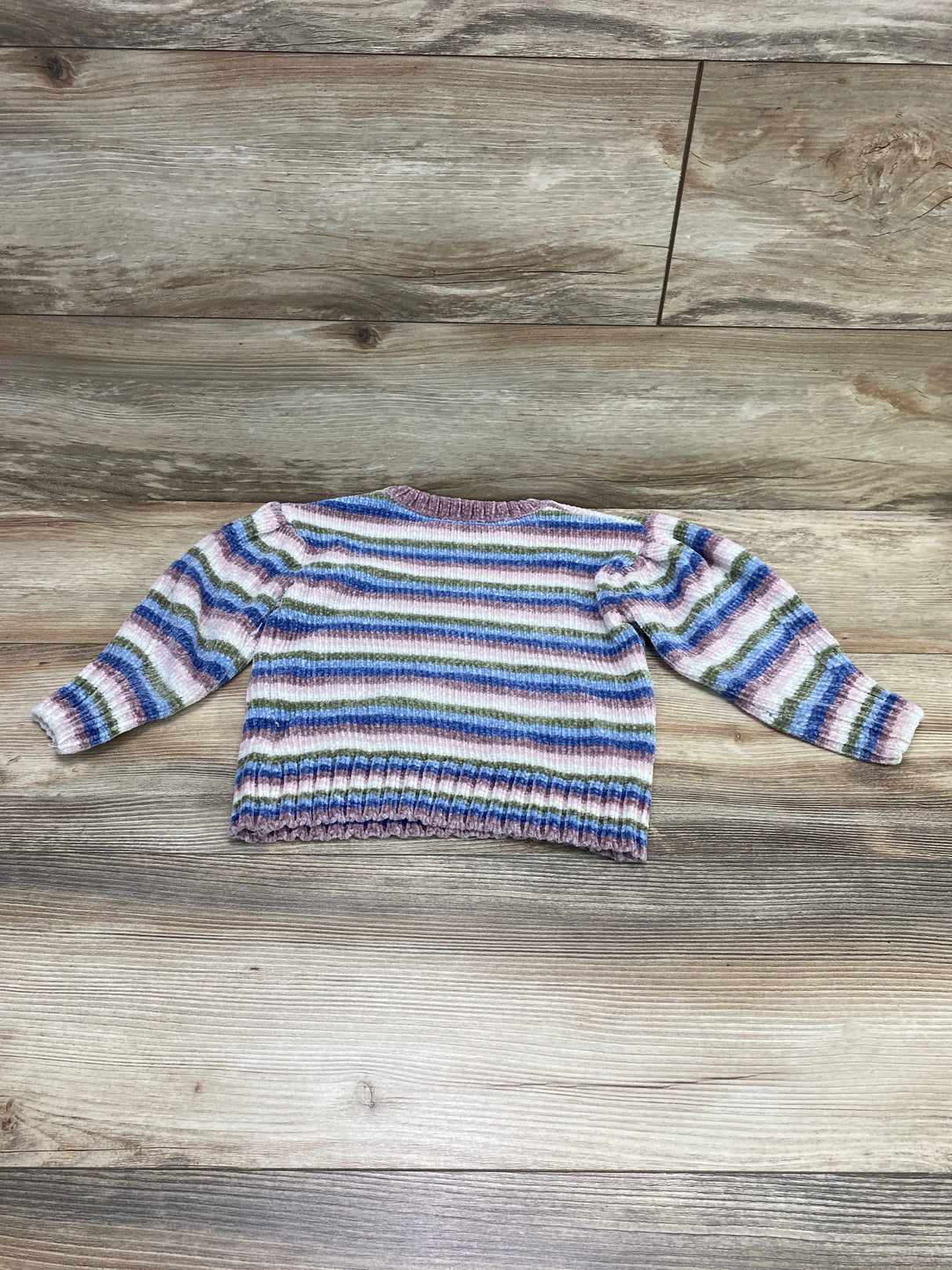 Jessica Simpson Striped Chenille Sweater Purple/Blue sz 2T