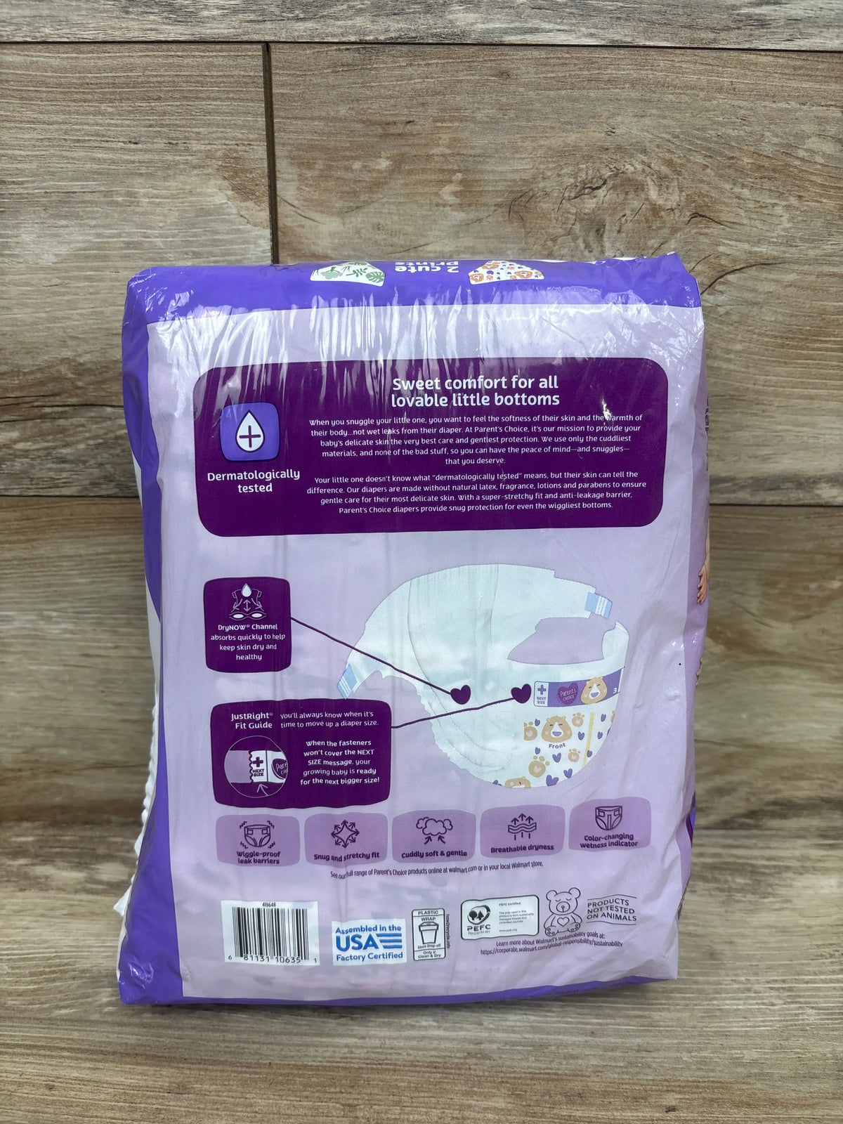 NEW Parent's Choice Dry & Gentle Diapers 35ct Size 3