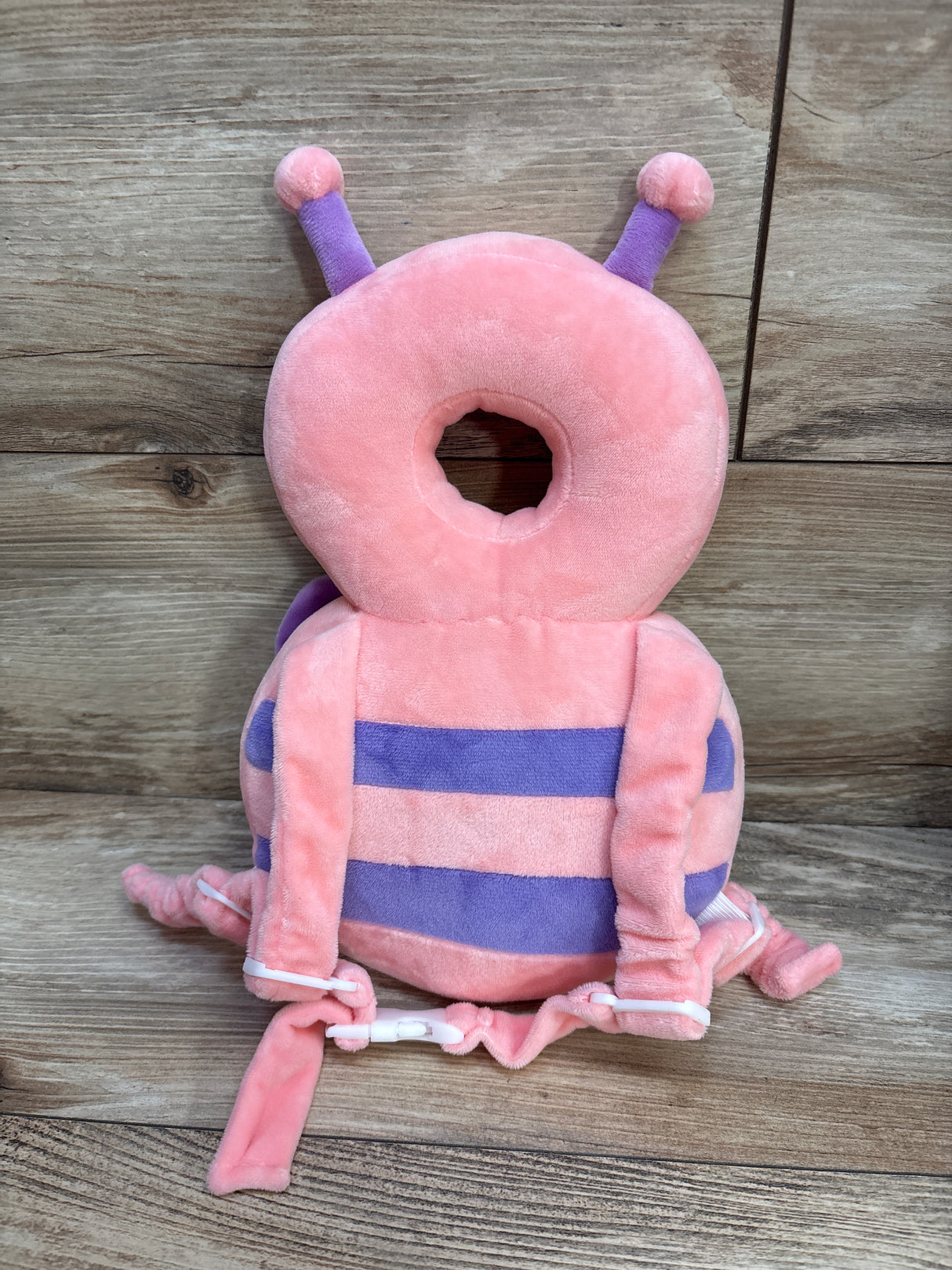 Baby Head Protection Cushion Backpack Wear, Pink Butterfly