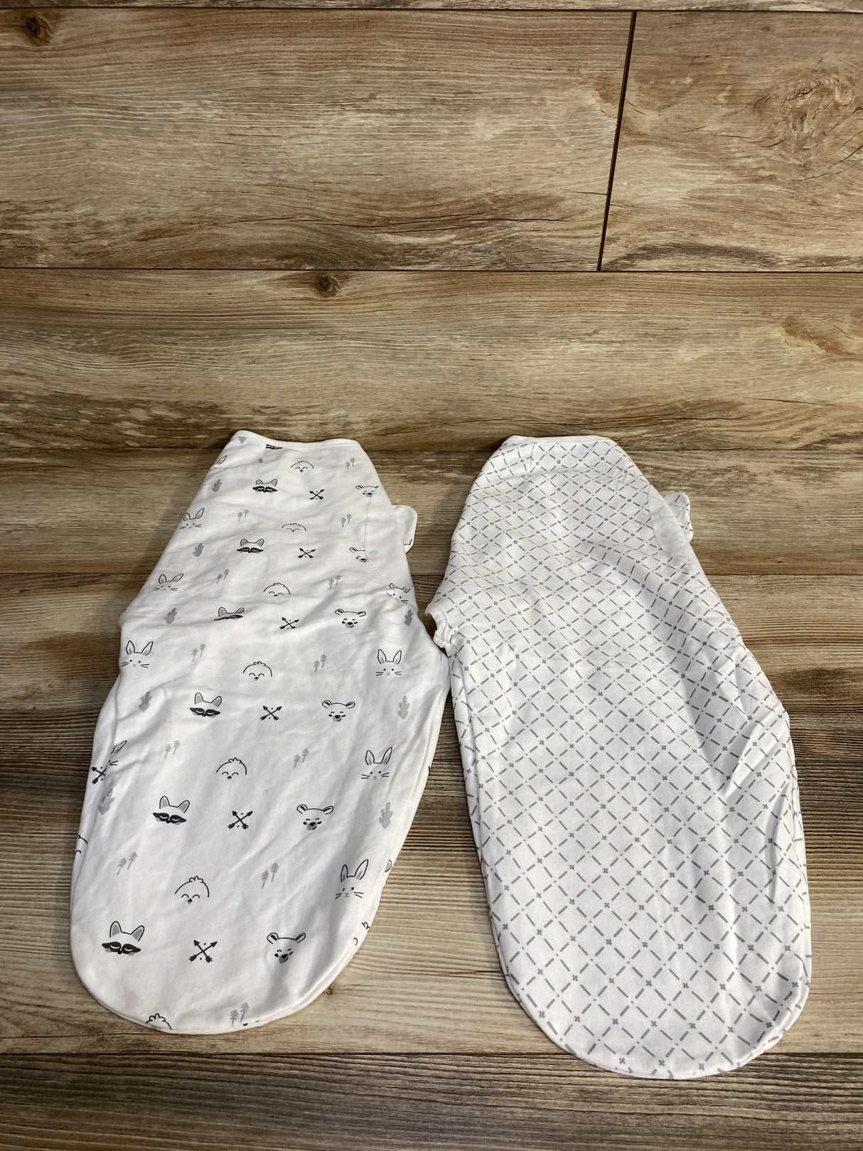 KeaBabies 2pk Swaddle Wraps White sz 0-3m