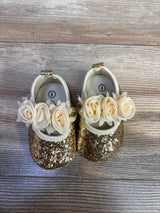 Myggpp Glitter Mary Jane Flats Gold sz 1c