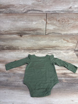 NEW Okie Dokie 'Oopsie Daisy' Puff Sleeve Bodysuit Olivine sz 12m
