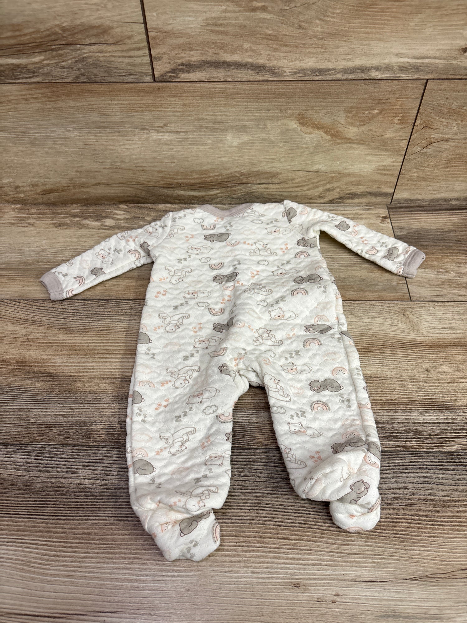 Little Beginnings Quilted Sleeper Cream sz 0-3m
