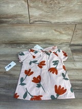 NEW 7 For All Mankind Floral Button Up Shirt Pink sz 24m