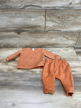 Cat & Jack 2pc Sweatshirt & Joggers Orange sz 0-3m