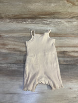 Shein Ribbed Tank Shortie Romper Beige sz 9-12m