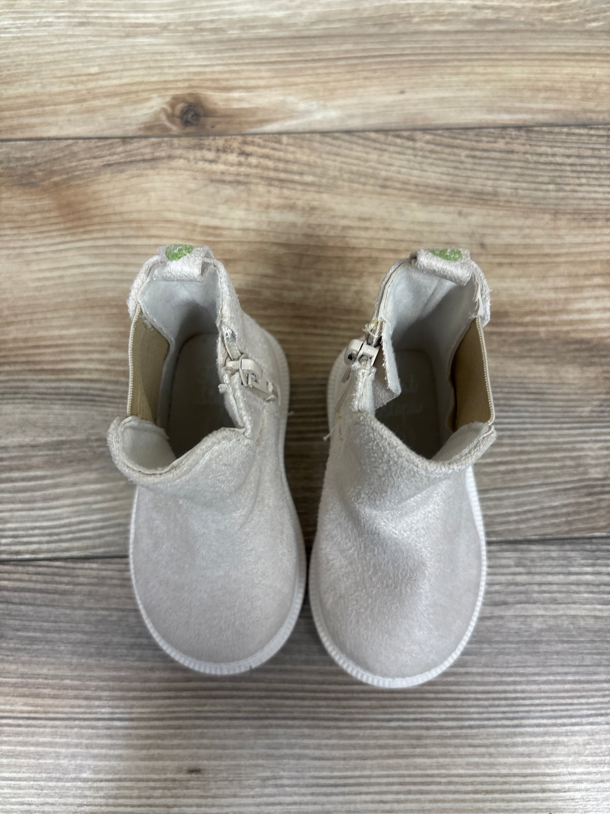 First Steps Chelsea Ankle Boots Ivory sz 3c